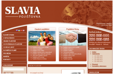 Slavia pojišťovna - online aplikace